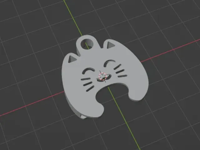 Happy Kitten Coin Keychain