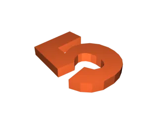 Number 5 by 5komag | Download free STL model | Printables.com