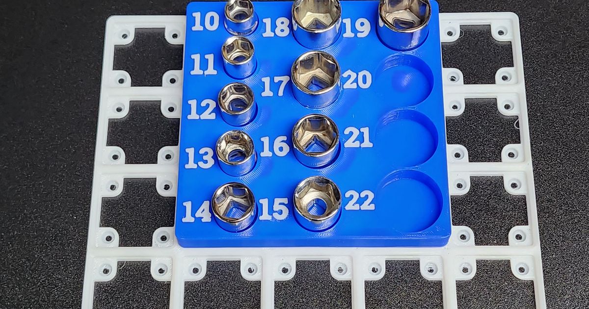 Craftsman 1/4 Metric Socket Organizer Gridfinity and Standalone