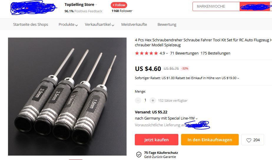 Box and Ball for AllenKey Screwdrivers (Inbus Schrauben Dreherbox) by