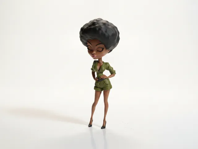 Lady In Afro Figurine Female Character 3D Printable