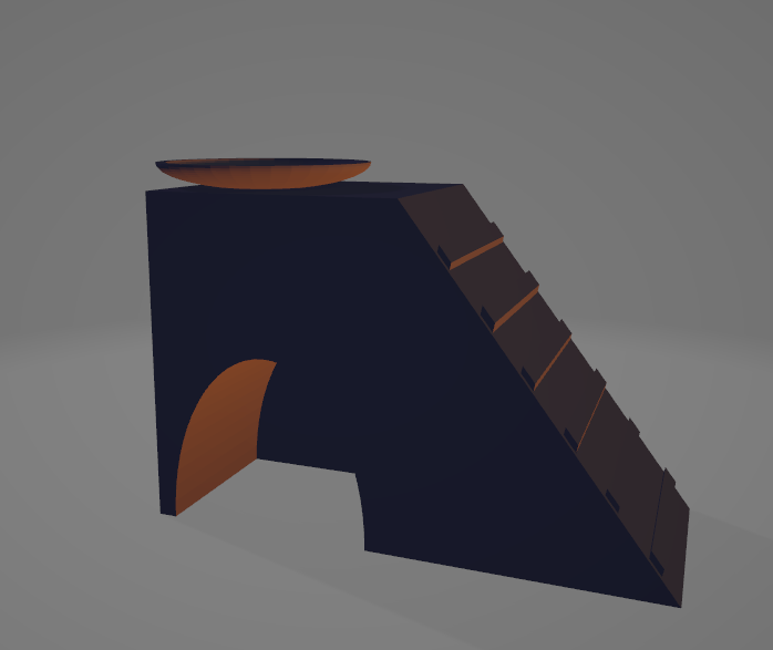 dwarf hamster ramp and bowl by cogsbody Download free STL model