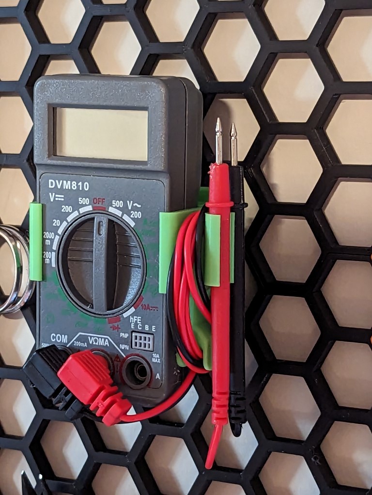 Tiny Multimeter Probe Holder (for Honeycomb Storage Wall) by kitlaan ...