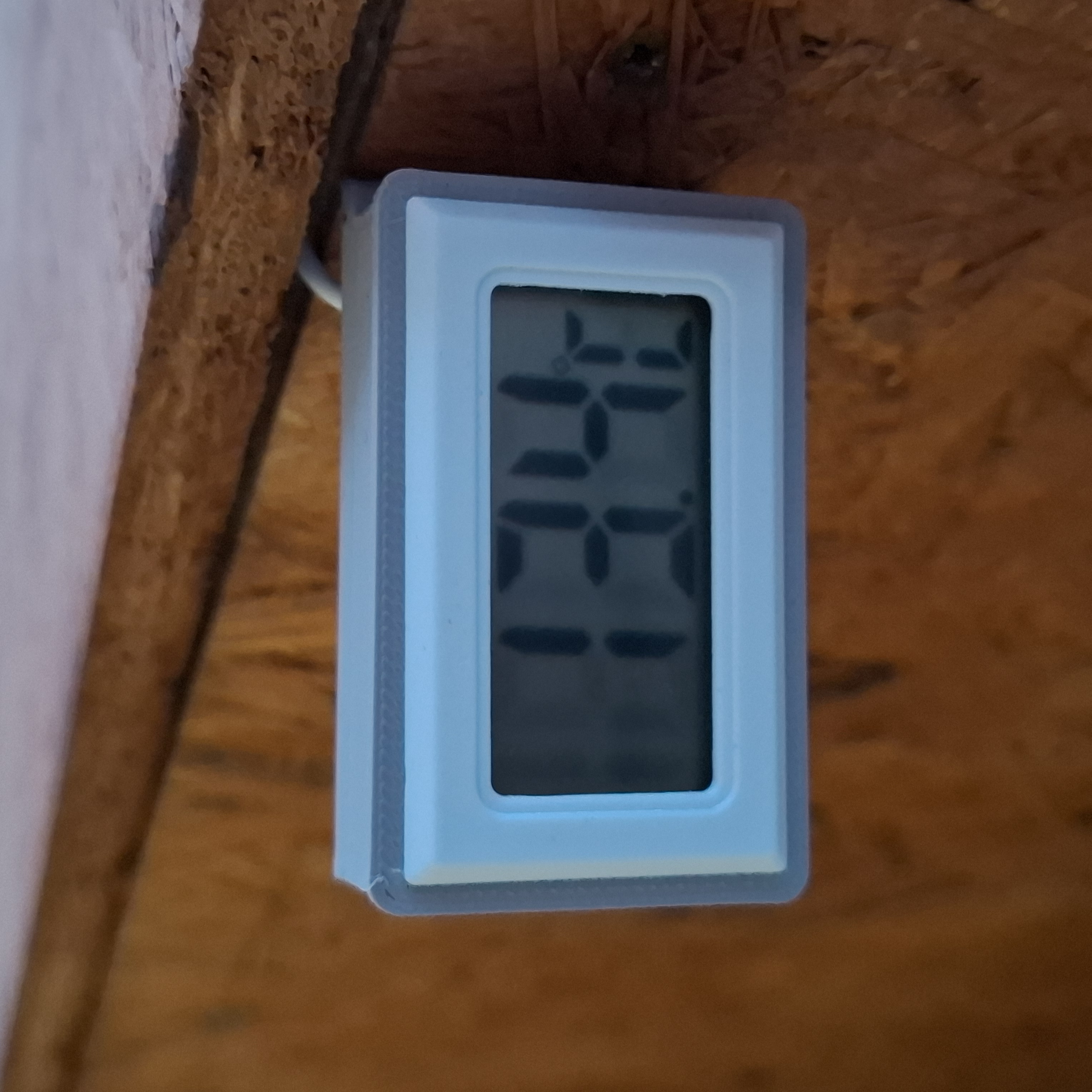 One-Piece Print-in-Place Thermometer / Hygrometer Holder (No Supports) 3D model