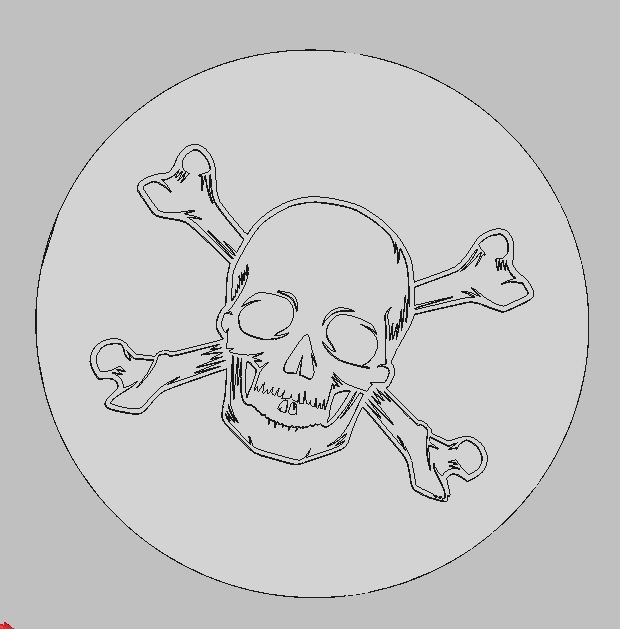 4Runner Method (Skull) Wheel Pop in Center Cap. 3D model