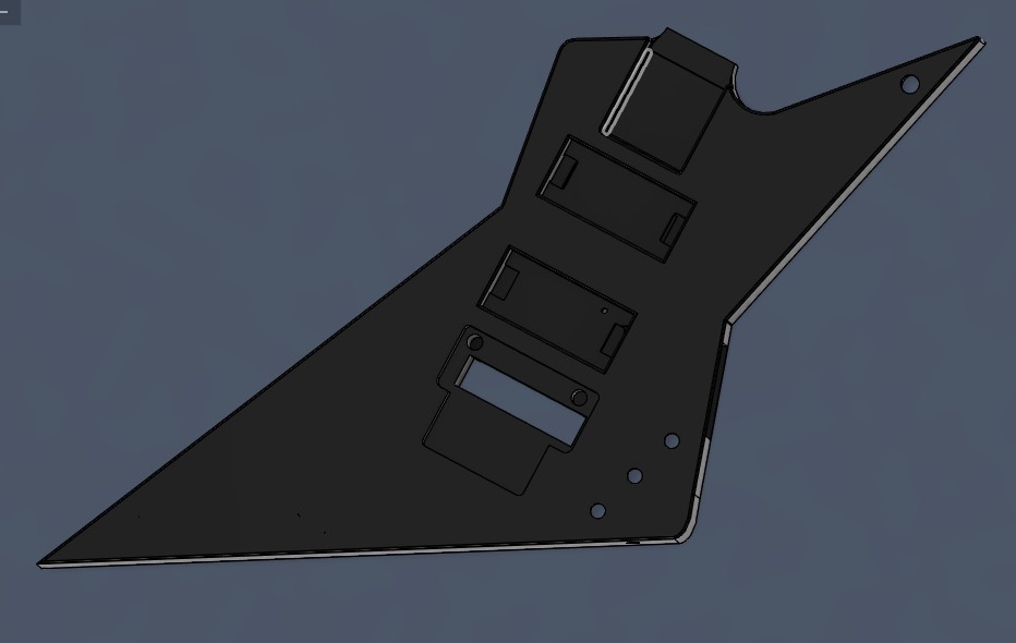 Explorer Style Guitar Body V5 1:1 Full Scale