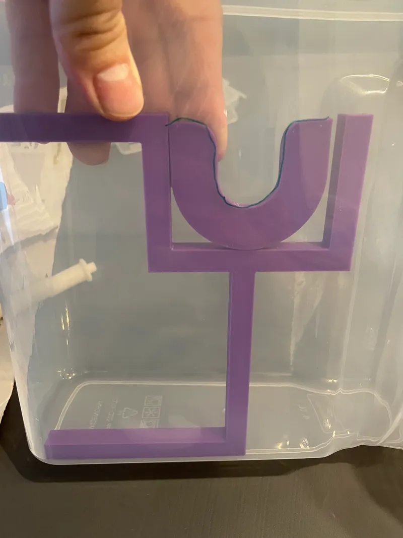 Filament dry box storage - simple tupperware box (source included) by  William, Download free STL model