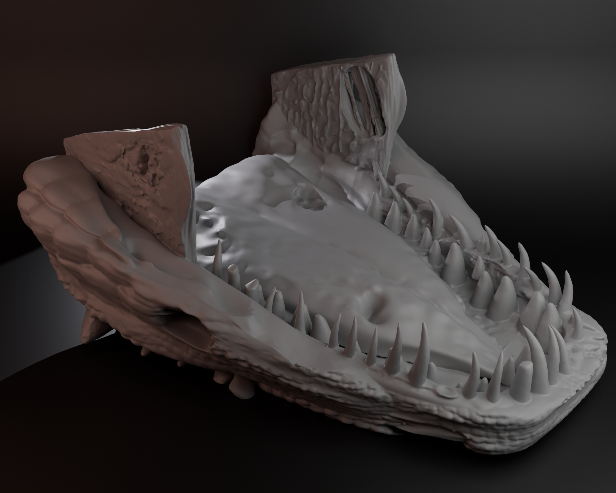 Massive Decaying Dragon Head Terrain