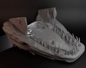 Massive Decaying Dragon Head Terrain