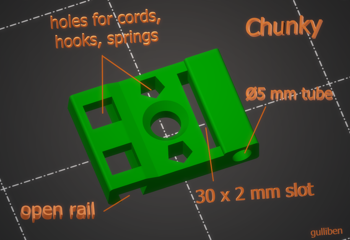 STL file horizontal tent tube hook ⛺・3D print design to download