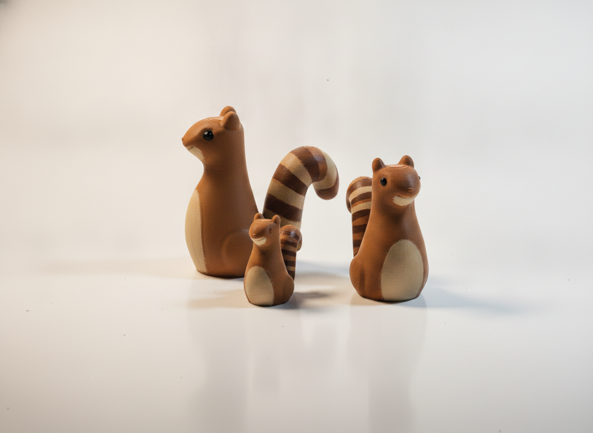 Cute Squirrel Decoration Set