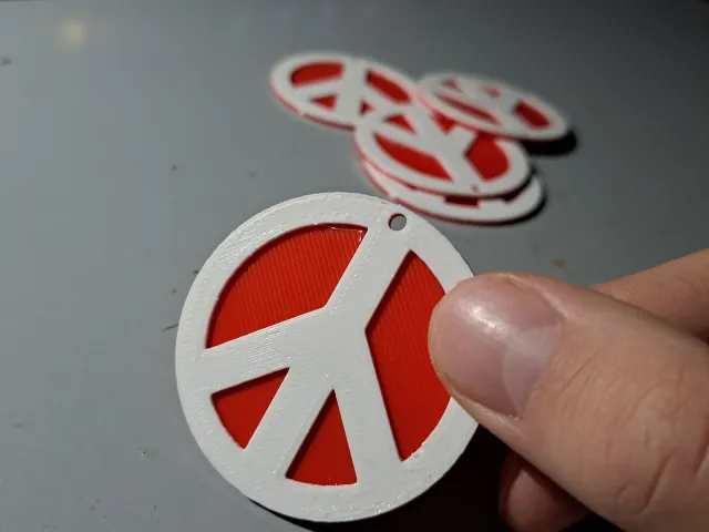 Peace Sign Christmas ornament