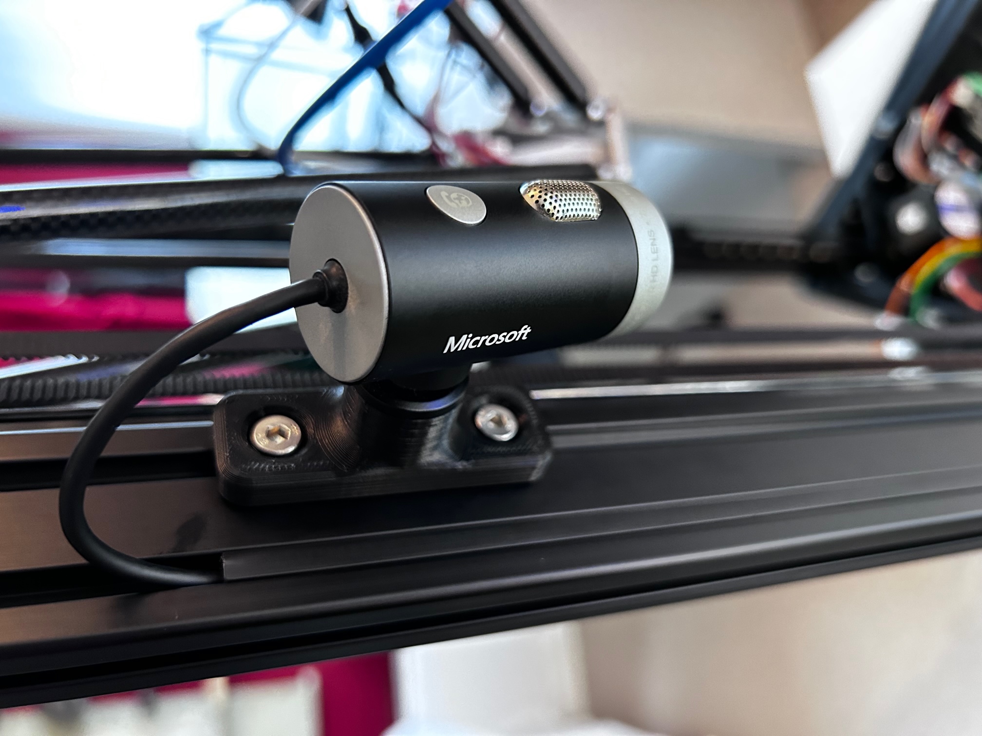 Microsoft Cinema Cam 20x20 profil mount (Kossel Pro) by towilab