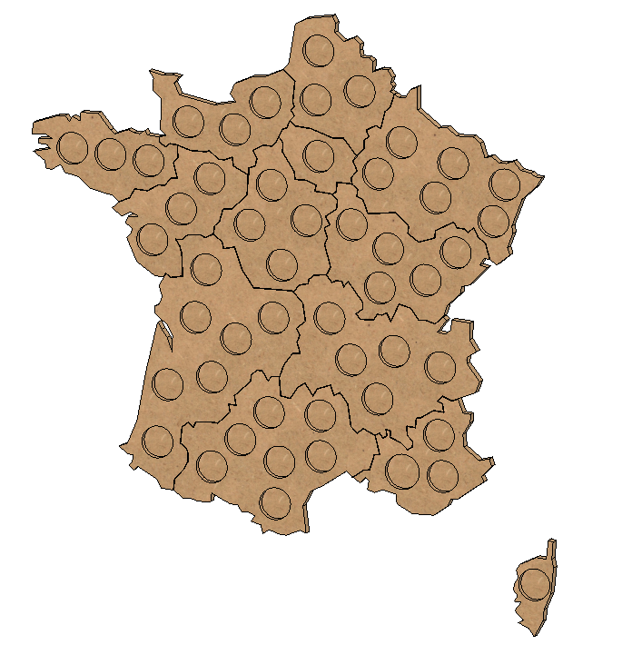 Bottle Cap Map France