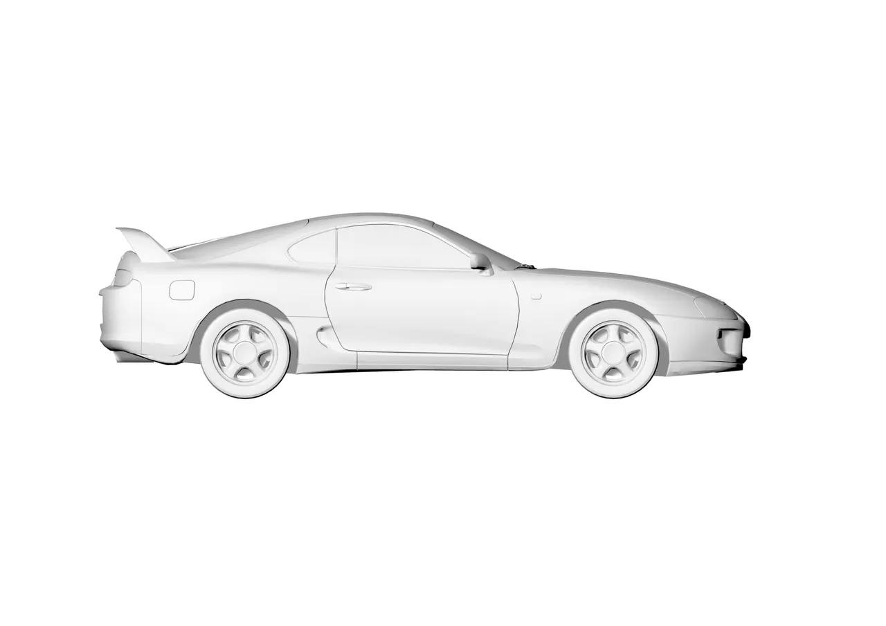 STL file Sillhouette Toyota Supra MK4 🚗・3D printing model to
