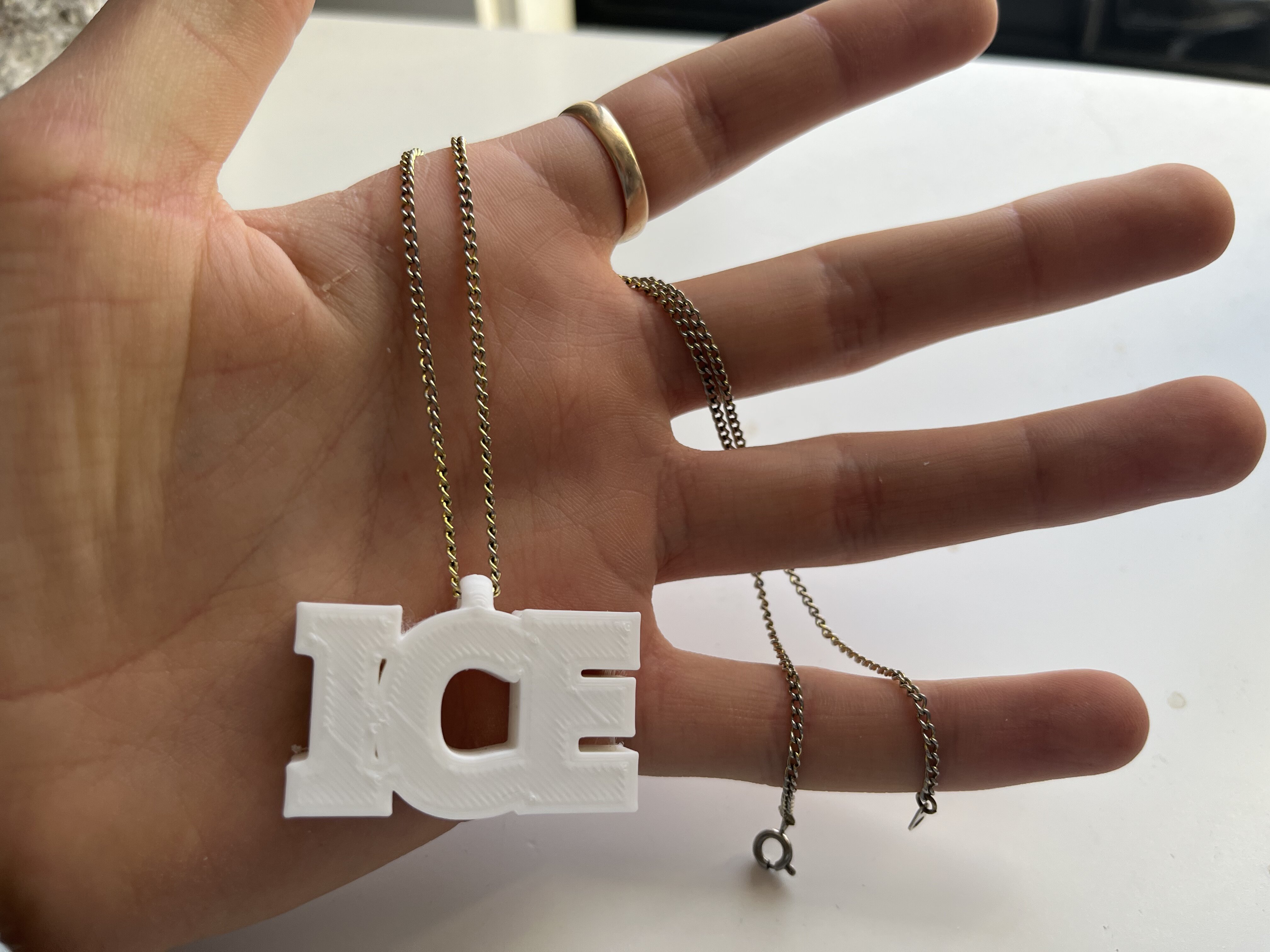 Necklace charm "ICE" (Guys there is ice on my neck!!!) by Alasdair