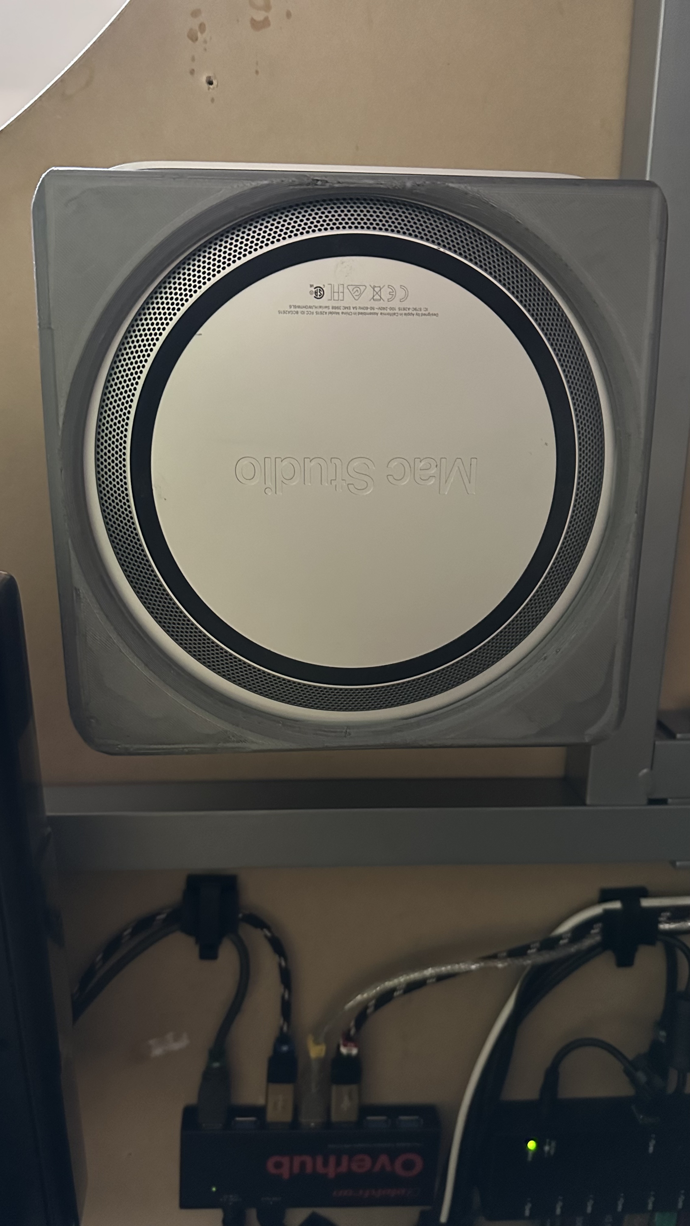 Apple Mac Studio under Desk Cage (Holder Frame) UPDATED 7/2024 by Clamikra Download free STL