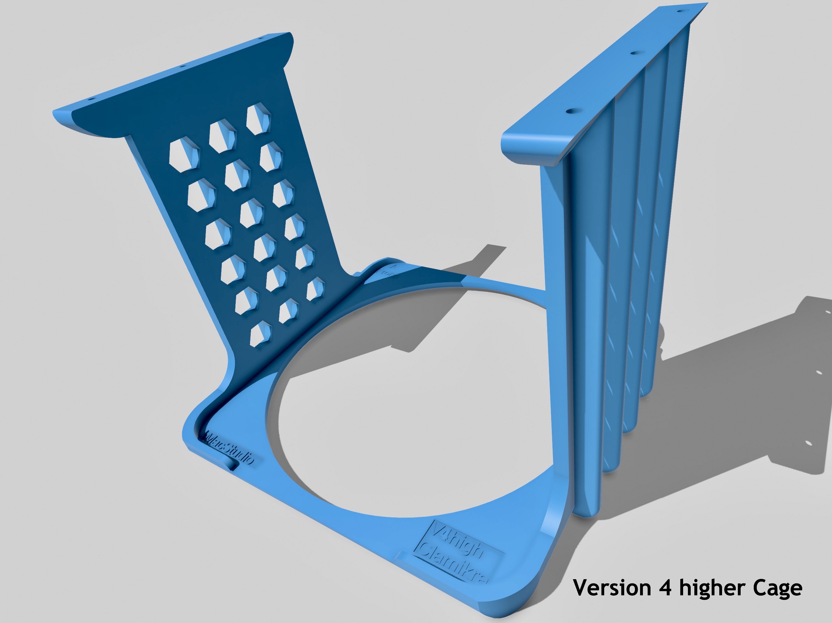 Apple Mac Studio under Desk Cage (Holder Frame) UPDATED 7/2024 by Clamikra Download free STL