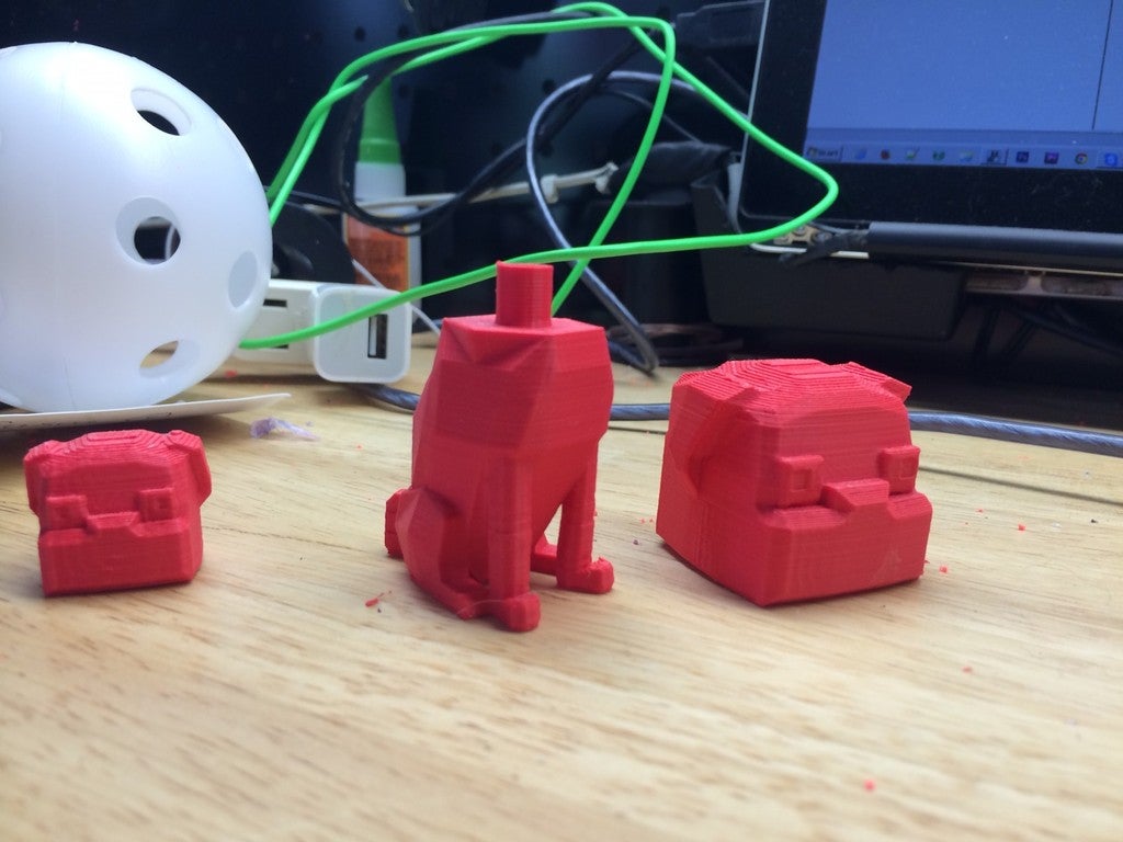 Miniatura 2 do modelo 3D Low poly pug with replaceable head