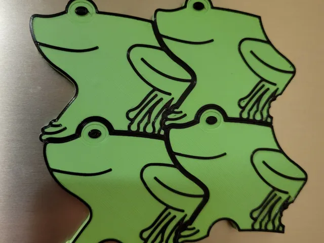Cute Tessellating Frog - Fridge Magnet