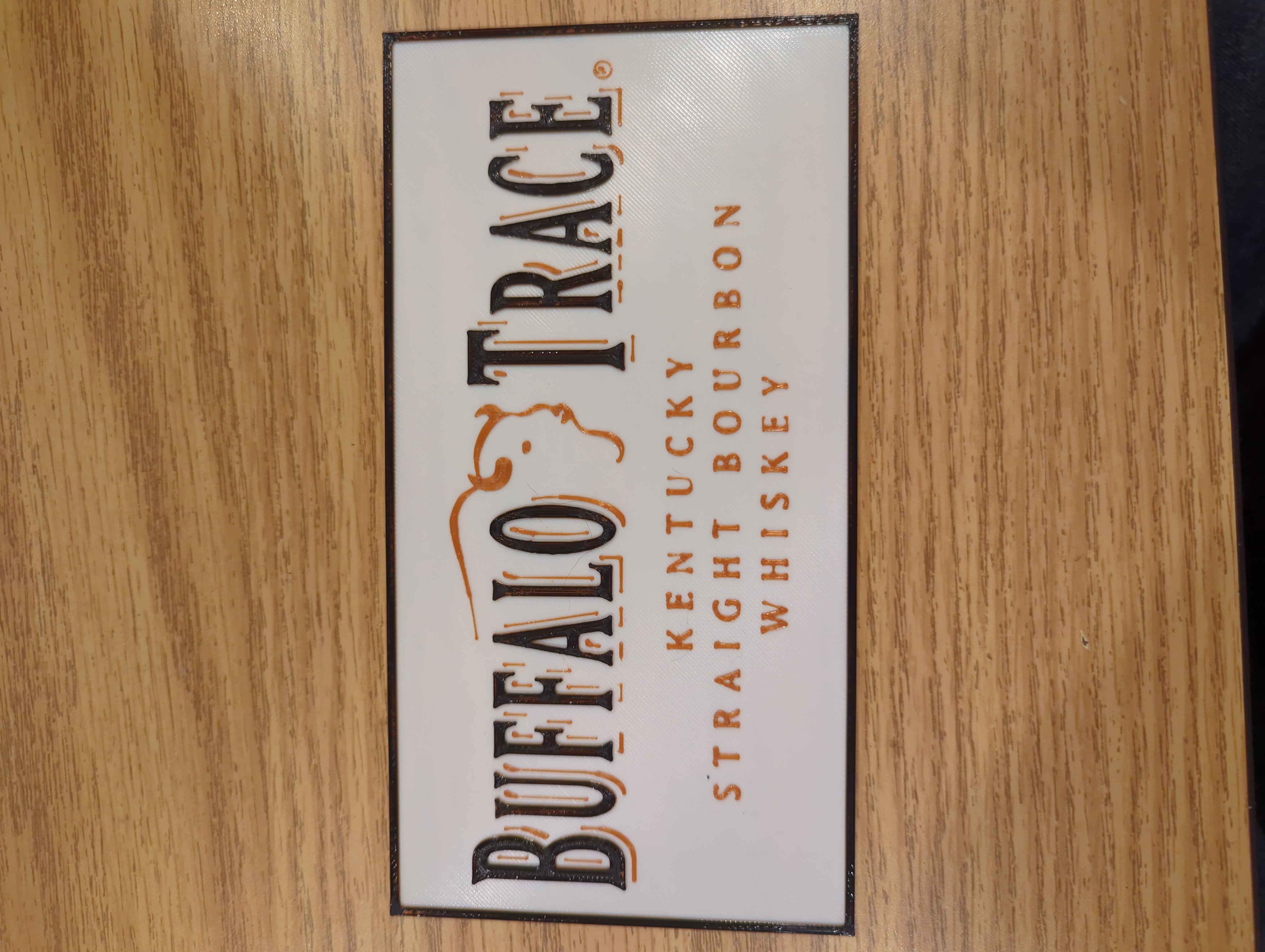 Buffalo Trace Bourbon Whiskey Bar placard - beer sign