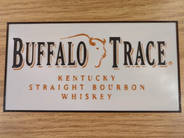 Buffalo Trace Bourbon Whiskey Bar placard - beer sign