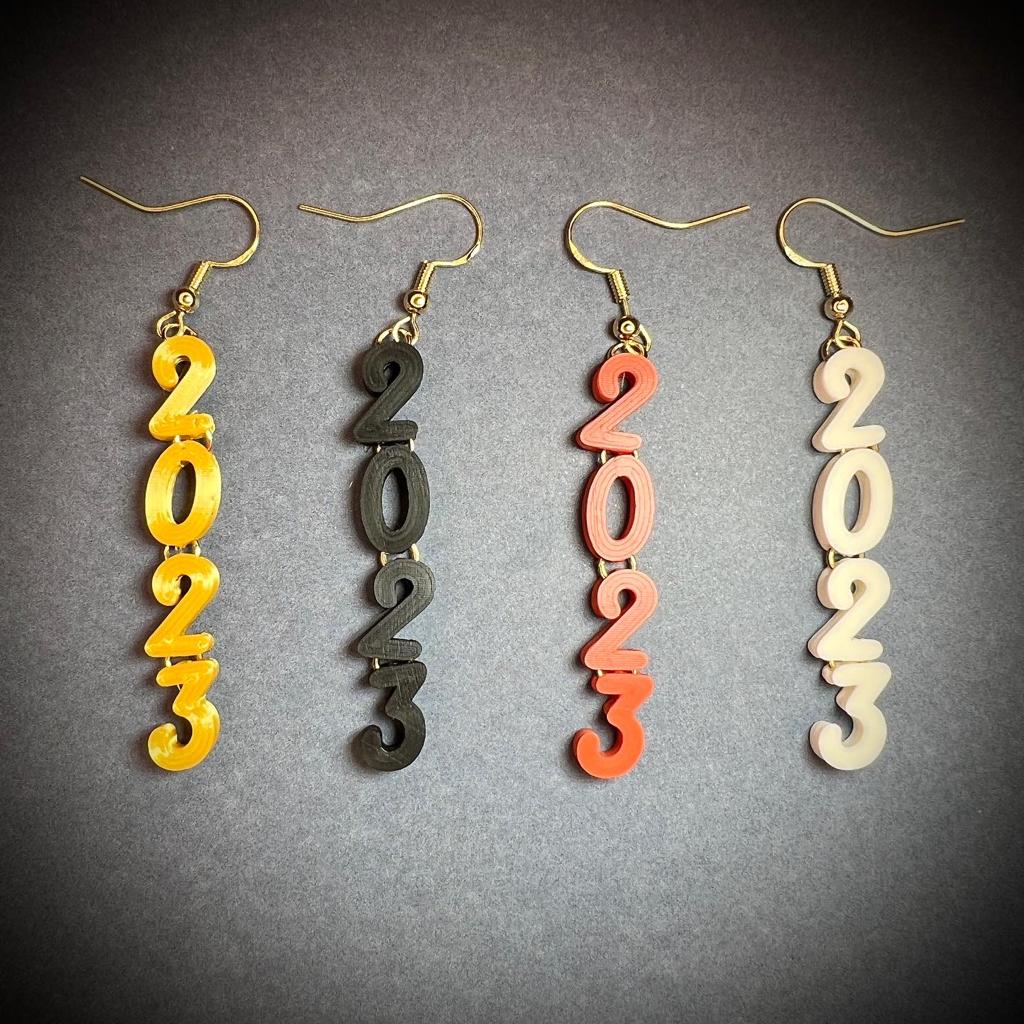 New Years 2023 Dangle Earrings