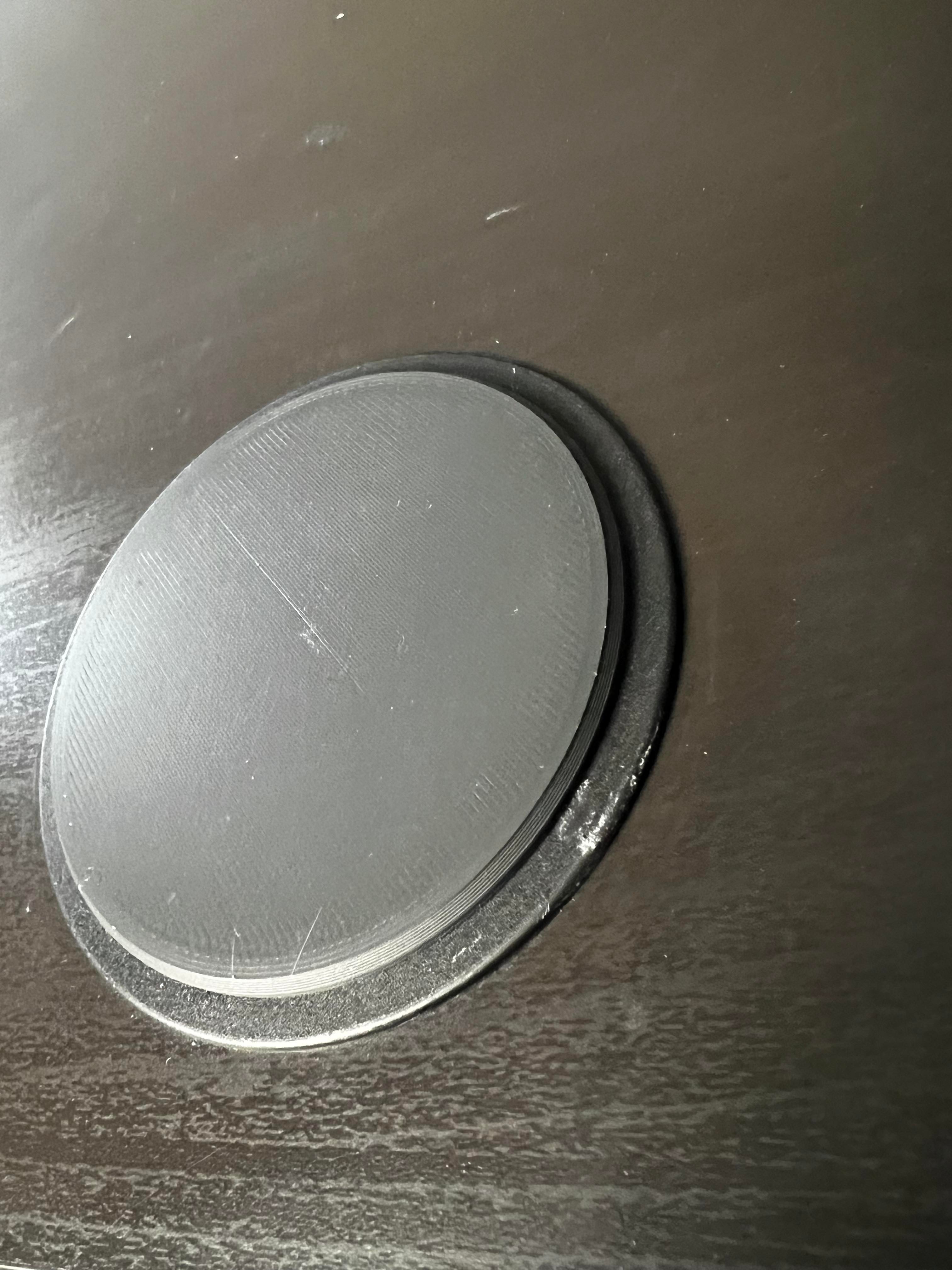 Ikea Micke desk hole cover by gregington Download free STL model