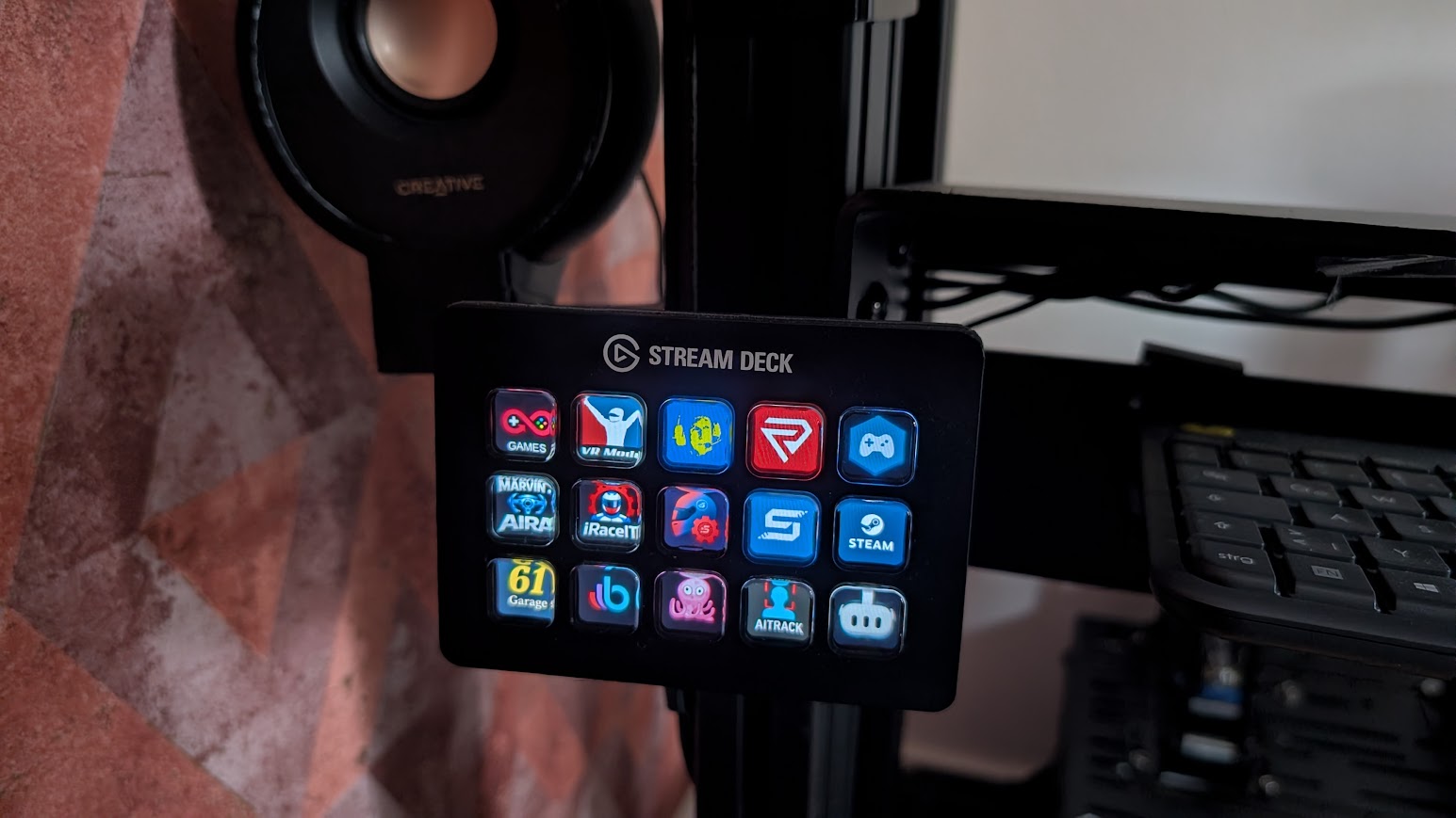Stream Deck - Sim Rig mount for aluminium profil 3D model