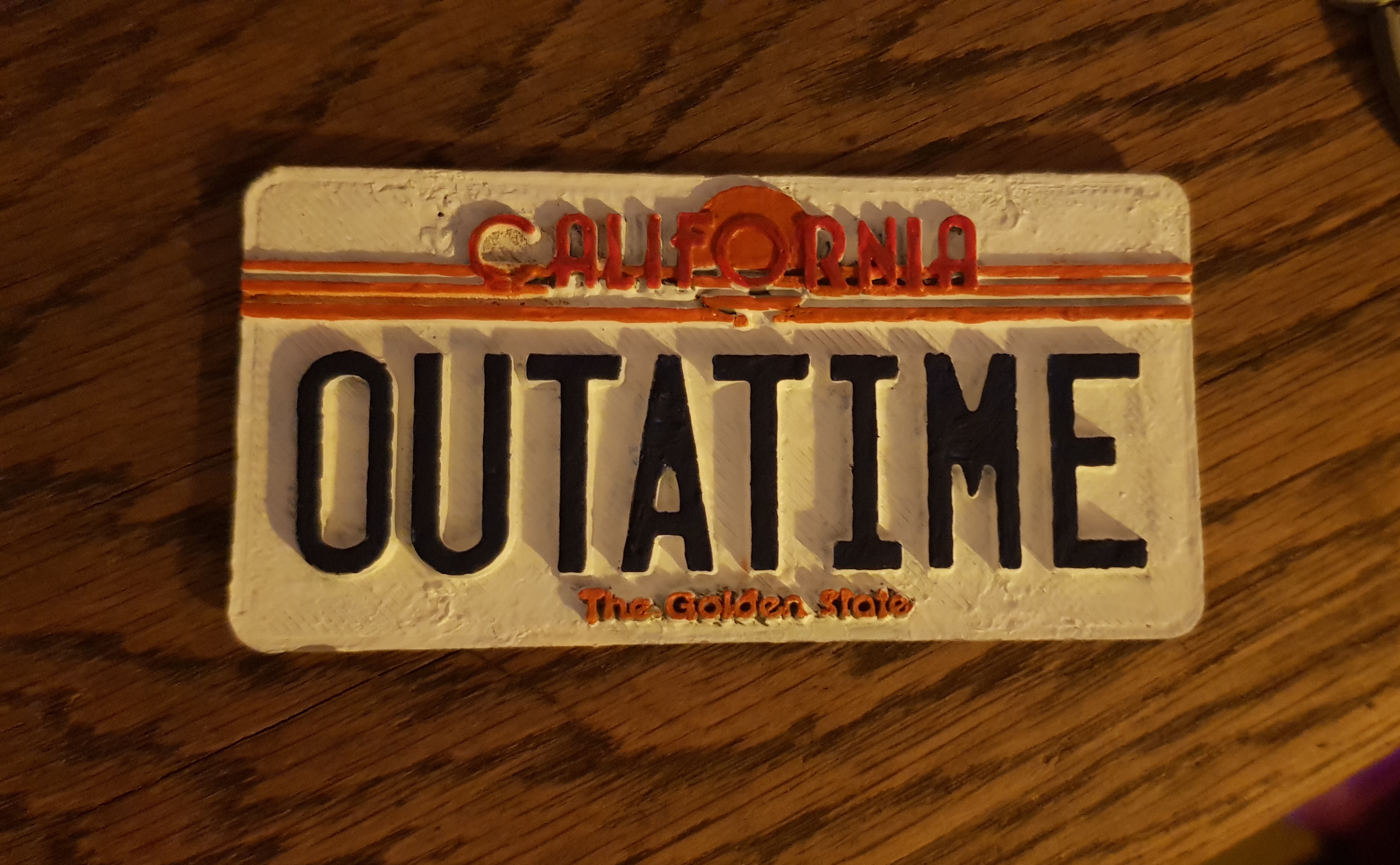 BACK TO THE FUTURE LICENSE PLATE OUTATIME