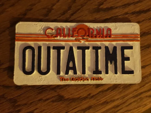 BACK TO THE FUTURE LICENSE PLATE OUTATIME