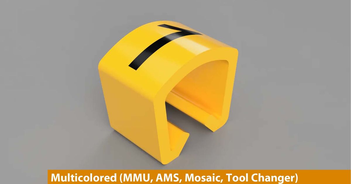 Cable Clip Clip On Open Cable Marker (MC) by Wilko Download free STL model