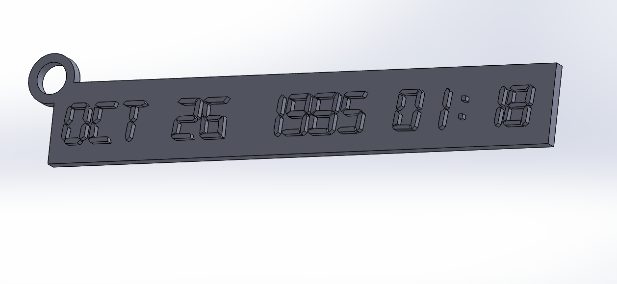 Keychain Date Back to the future
