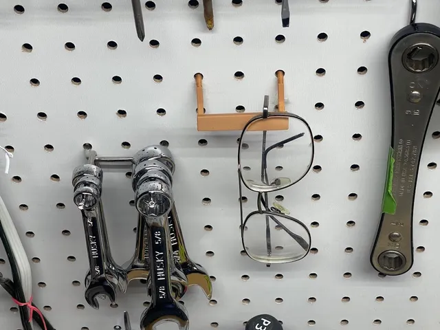 Peg Board Glasses Holder