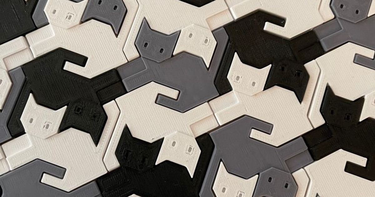 Tessellating Cat Ornament by Suekatcook by Nat | Download free STL model | Printables.com