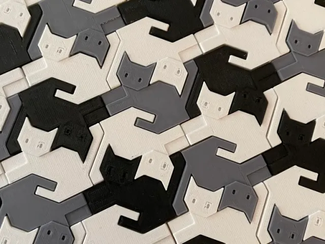 Tessellating Cat Ornament by Suekatcook