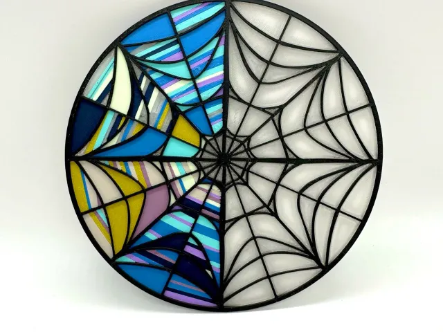 WEDNESDAY ADDAMS INSPIRED STAINED GLASS
