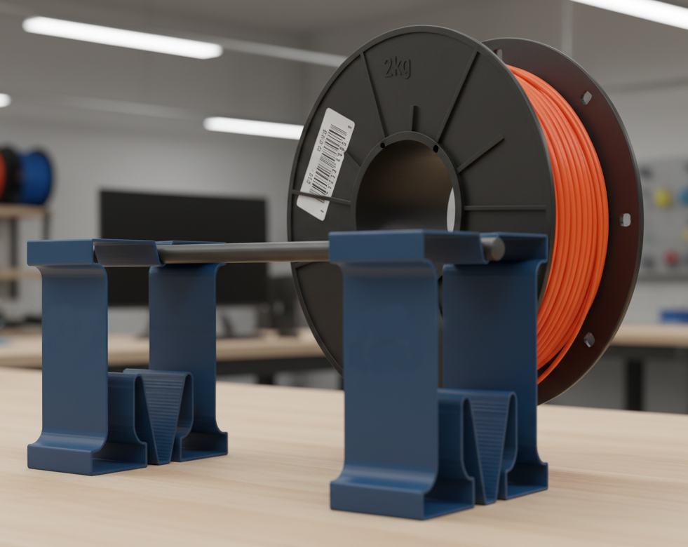 Soporte de mesa para filamento 3D Letra M