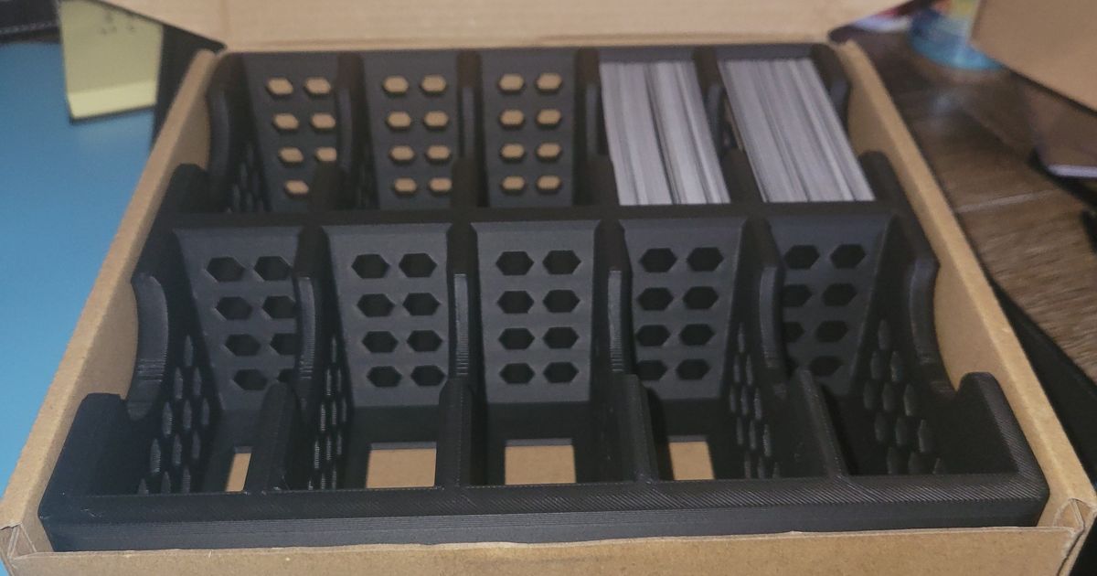 Trading card organizer insert for Filament boxes by Matthew Swontek