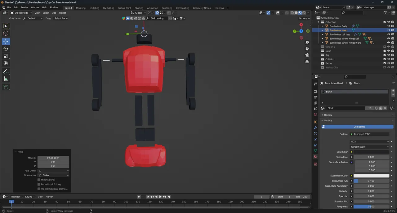 WIP: Transformer / Transformable 70s Volkswagen Beetle Style Cop Car by ...