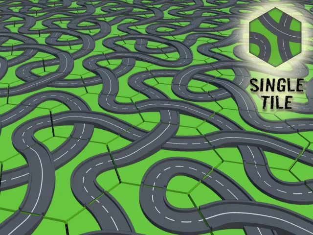 🛣 Chaos road tile (tessellating from a single tile)