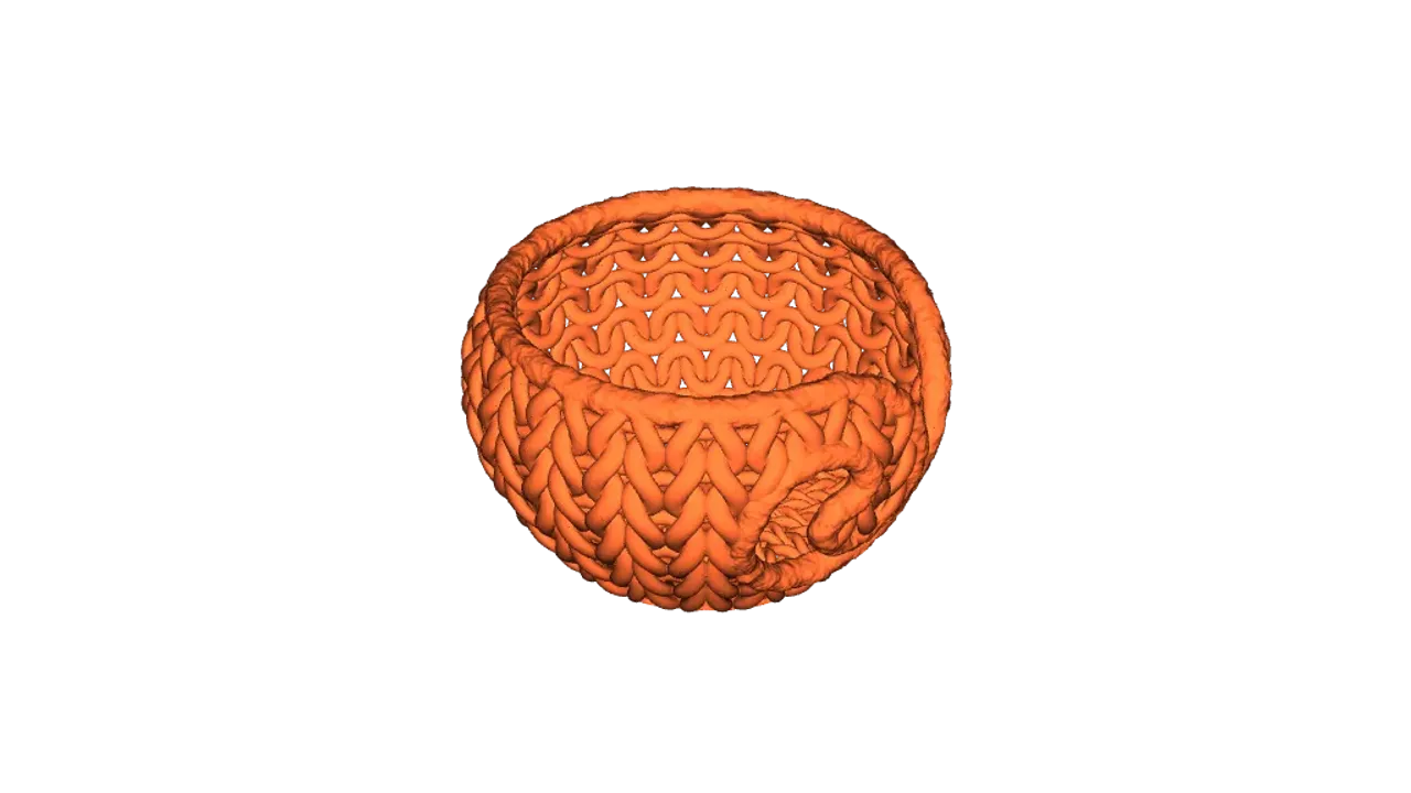 Yarn Ball Yarn Bowl by MegaAndy, Download free STL model
