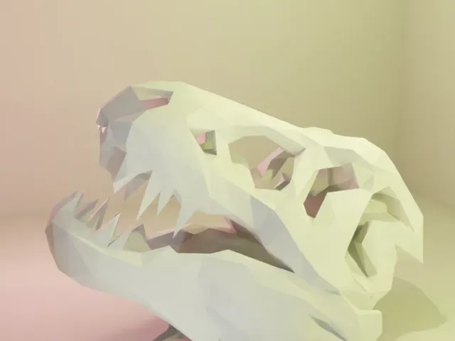 Low Poly T-Rex Skull