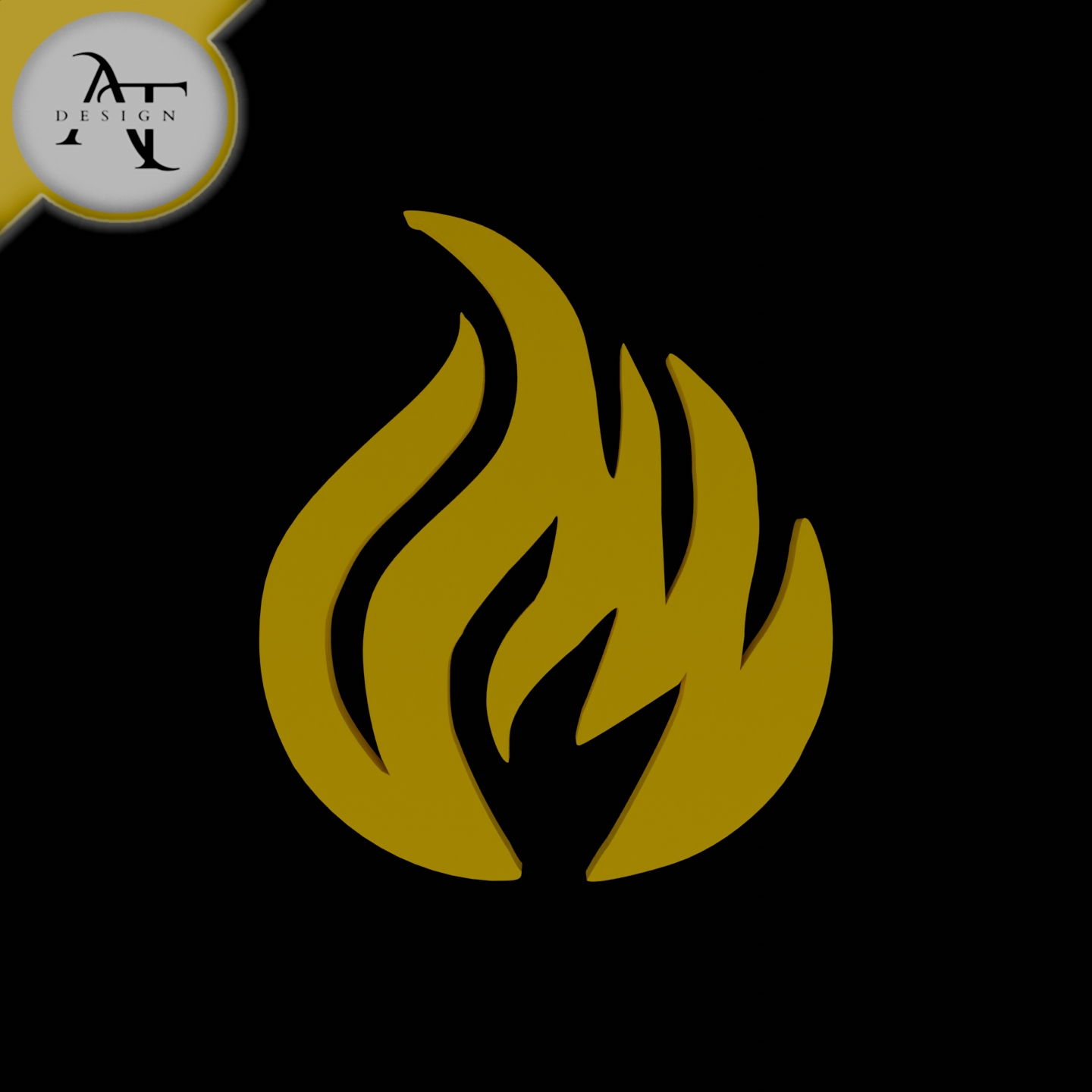 Simple Flame Symbol - 2D Art