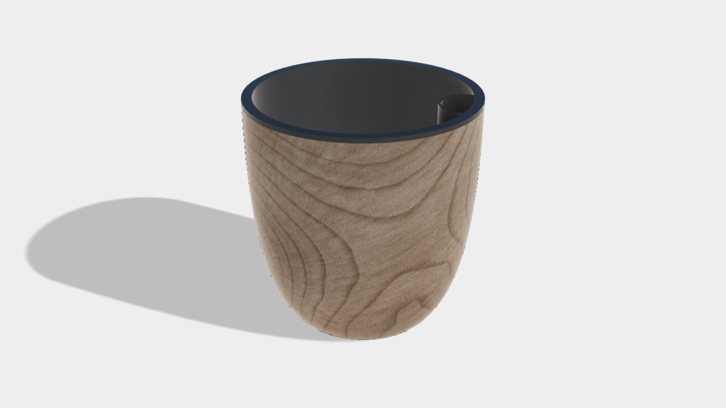 Round self-watering planter