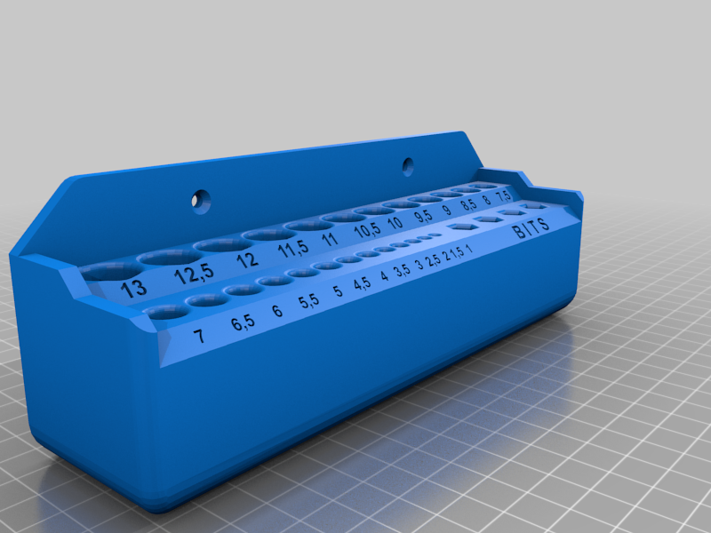 Drillbits organizer (mm) by DimensionNr3 Download free STL model