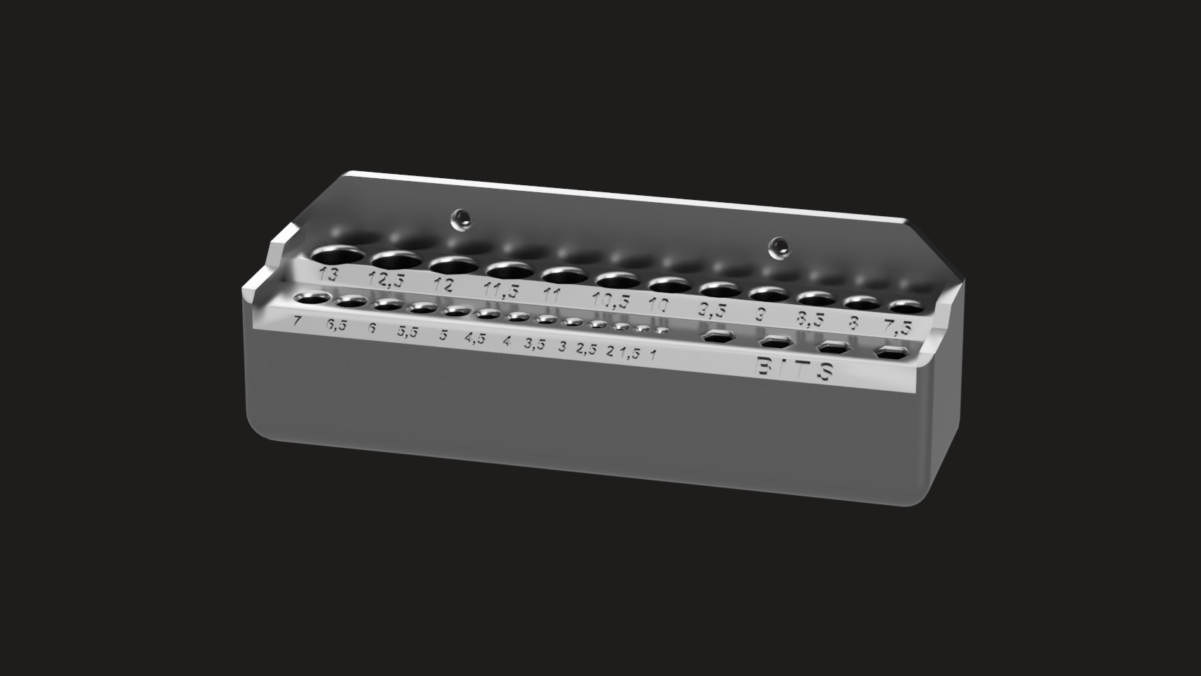 Drill-bits organizer (mm)