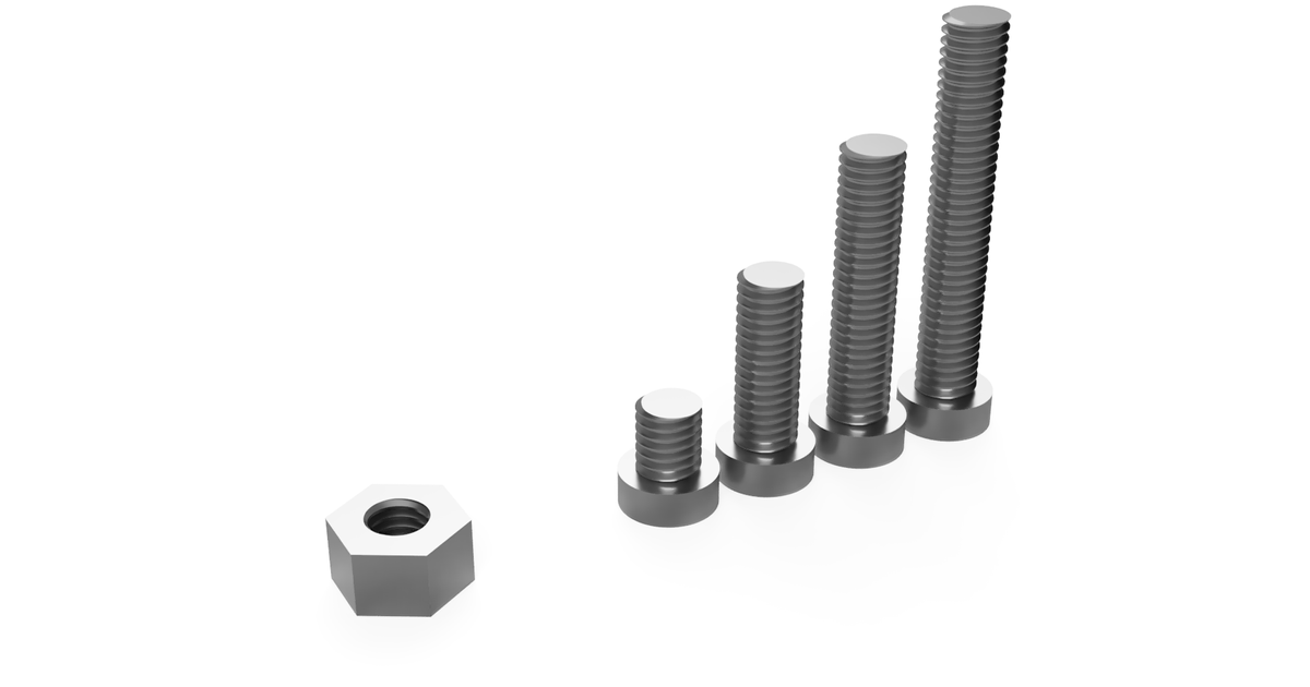 M3 Nut and Hex Bolts by SireInsectus Download free STL model