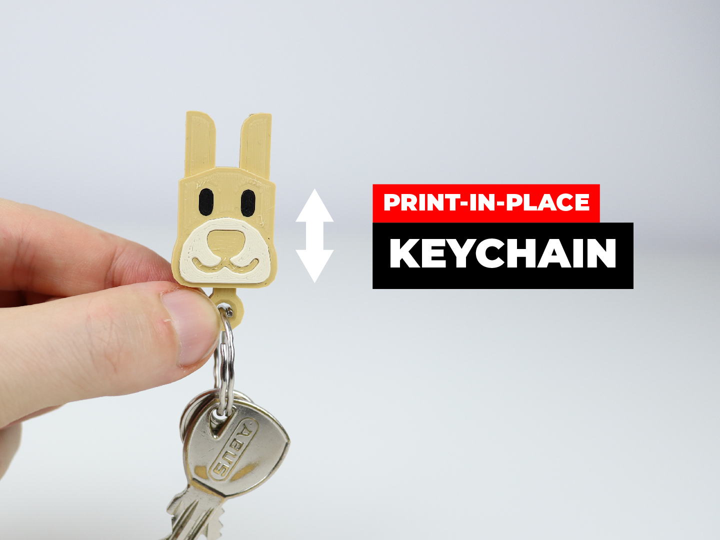 PRINT-IN-PLACE DOGGY KEYCHAIN
