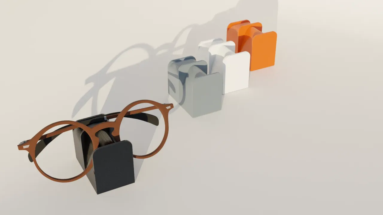 Compact eyeglasses holder by braga3dprint, Download free STL model